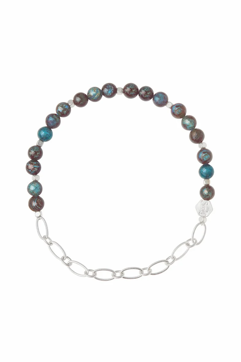 Mini Silver Stone Stacking Bracelet - Image 5