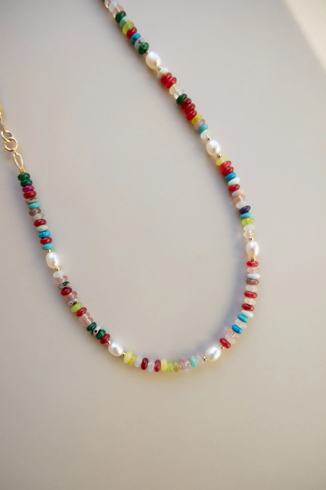 Mixed Gemstone + Pearl Necklace - Image 4