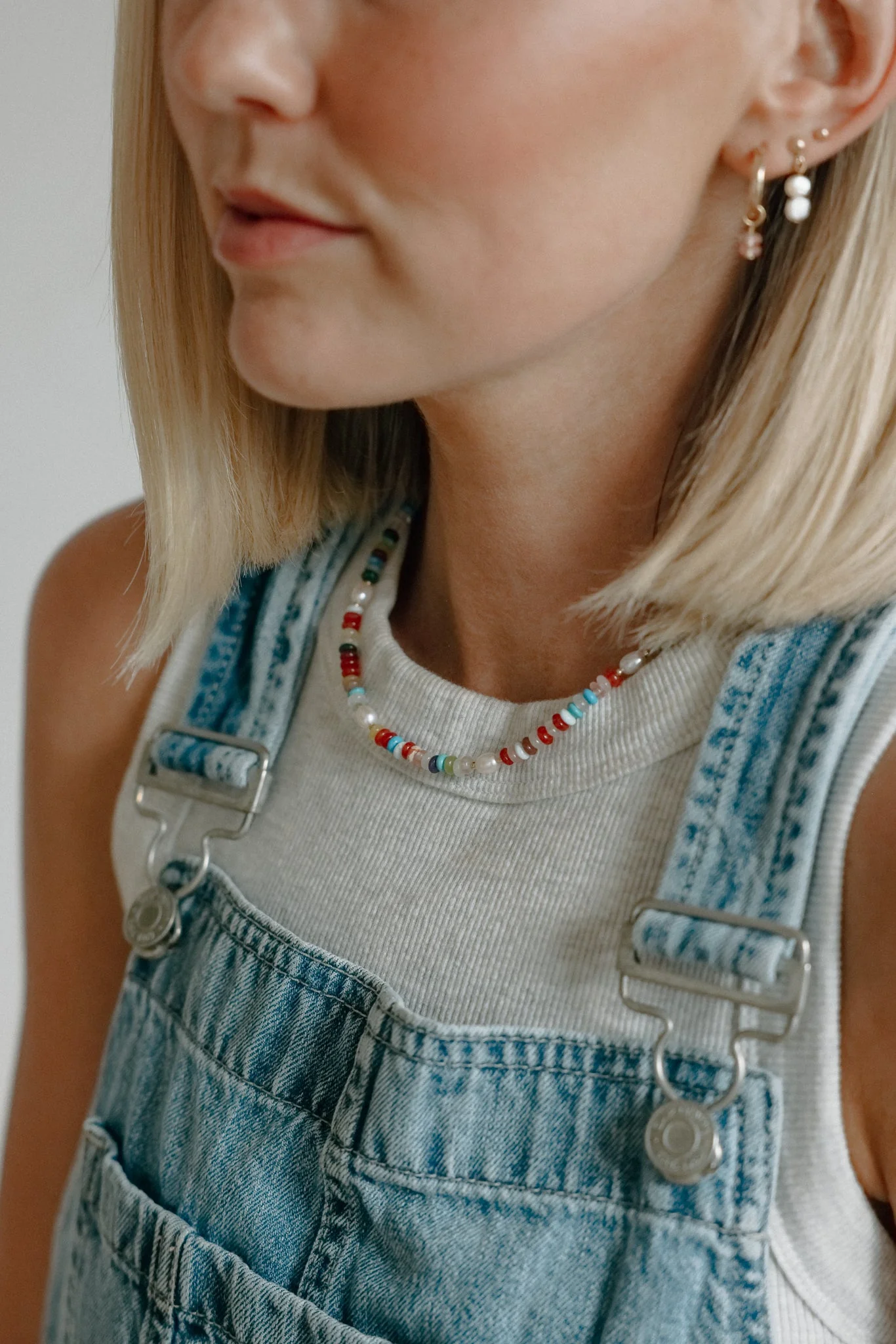 Mixed Gemstone + Pearl Necklace - Image 6