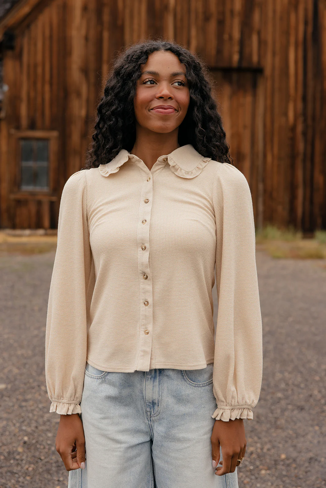 Morning Stroll Collared Blouse - Image 3
