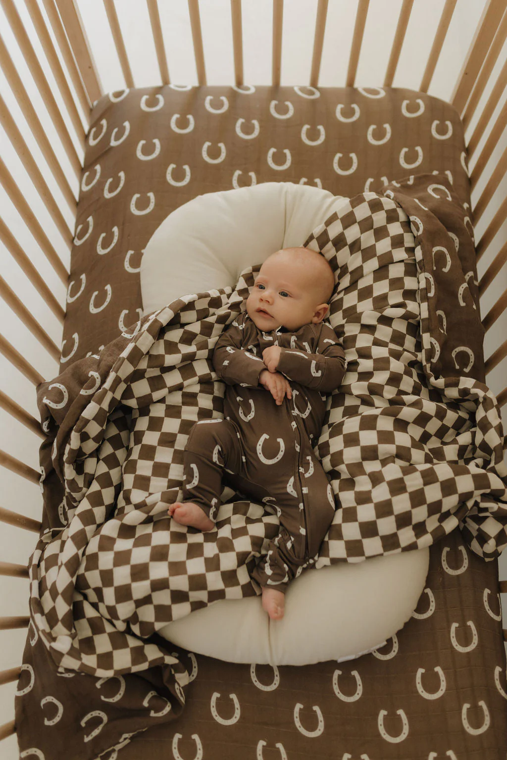 Muslin Crib Sheet | Giddy Up - Image 8