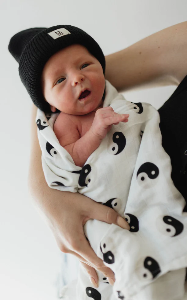 Muslin Swaddle | Black & White Yin Yang - Image 2