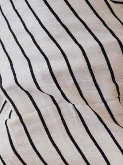 Muslin Swaddle | Grey & Black Stripe - Image 2
