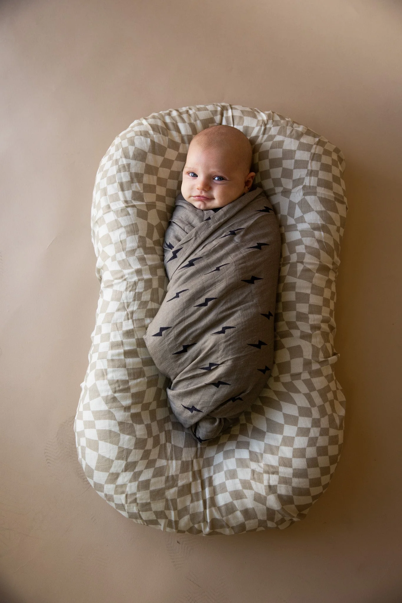 Muslin Swaddle | Wavy Checker - Image 2