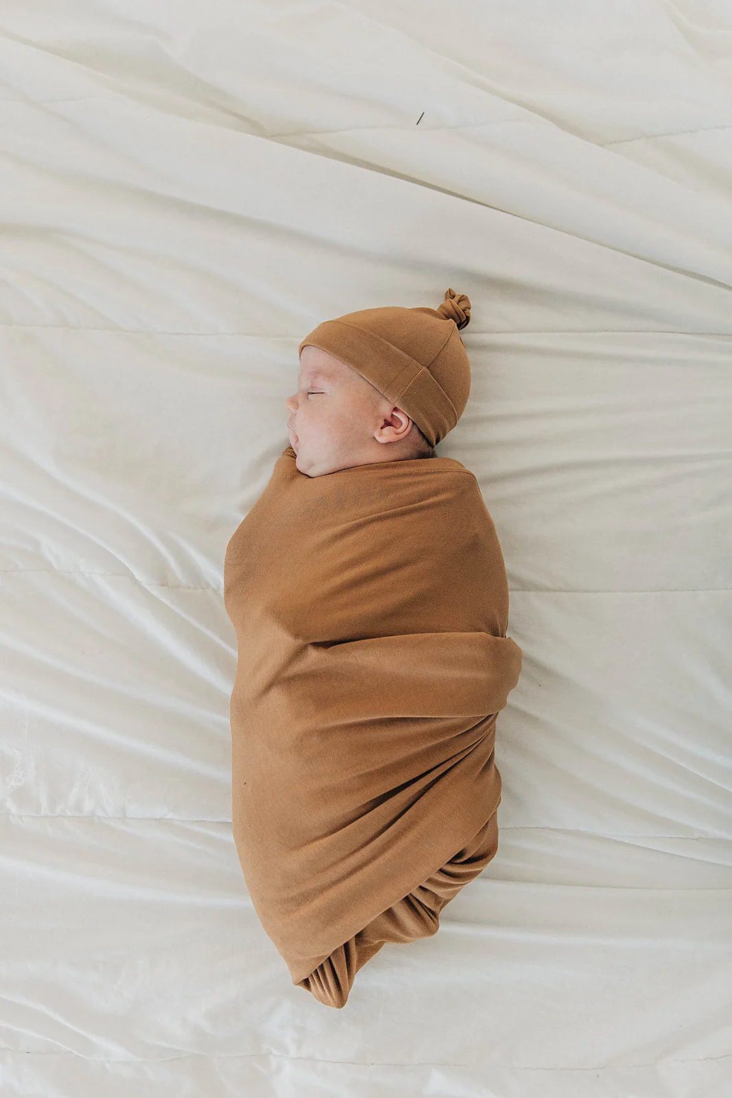 Mustard Bamboo Newborn Knot Hat - Image 2