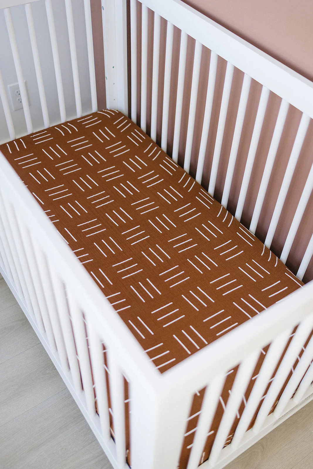 Mustard Mudcloth Muslin Crib Sheet - Image 2