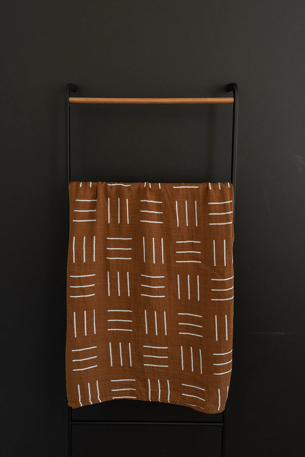 Mustard Mudcloth Muslin Swaddle Blanket - Image 2