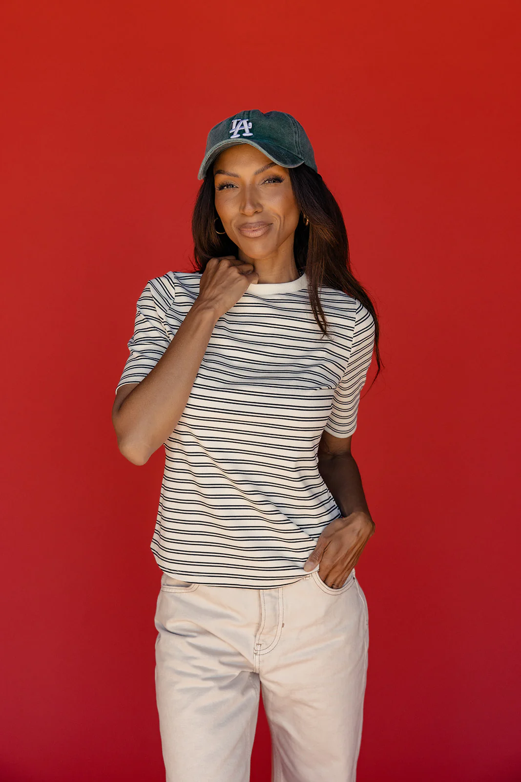 Myla Striped Tee - Image 10