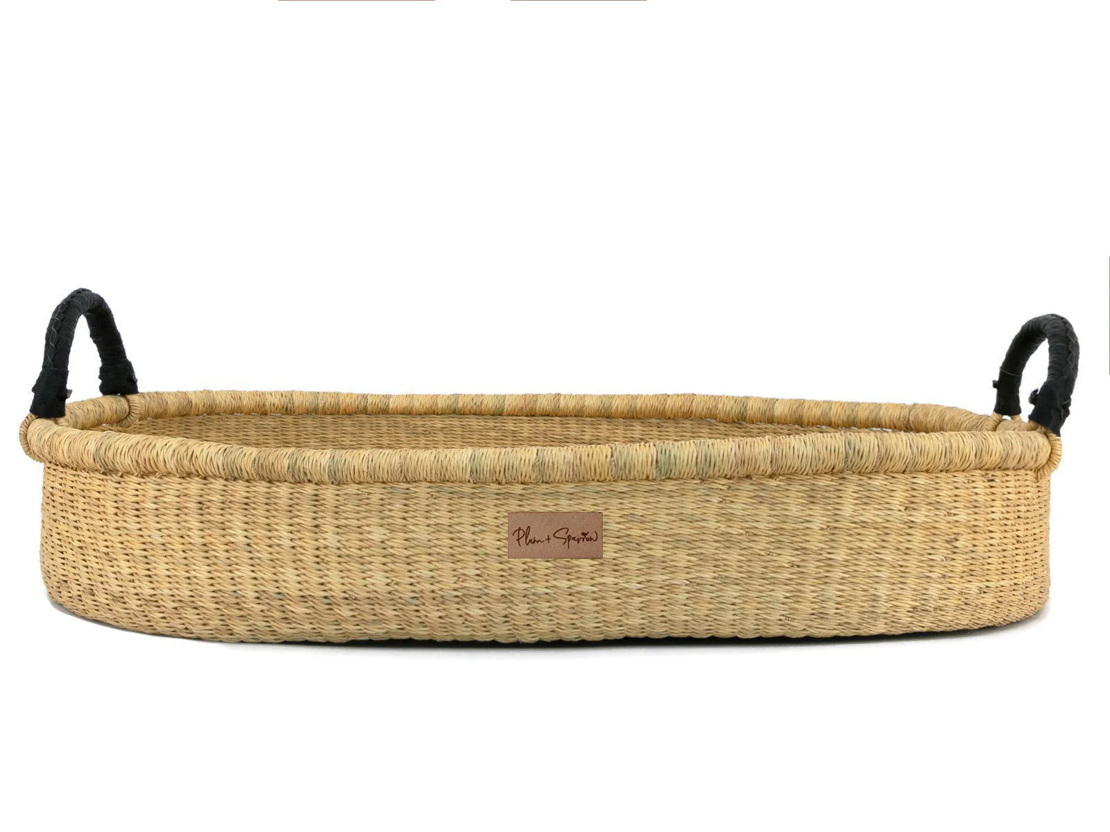 Natural<br>Changing Basket<br>Black Handle - Image 3