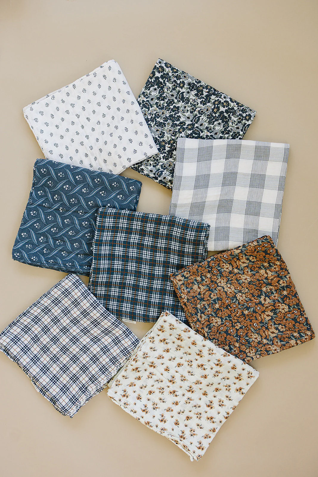 Navy Berry Muslin Burp Cloth - Image 4
