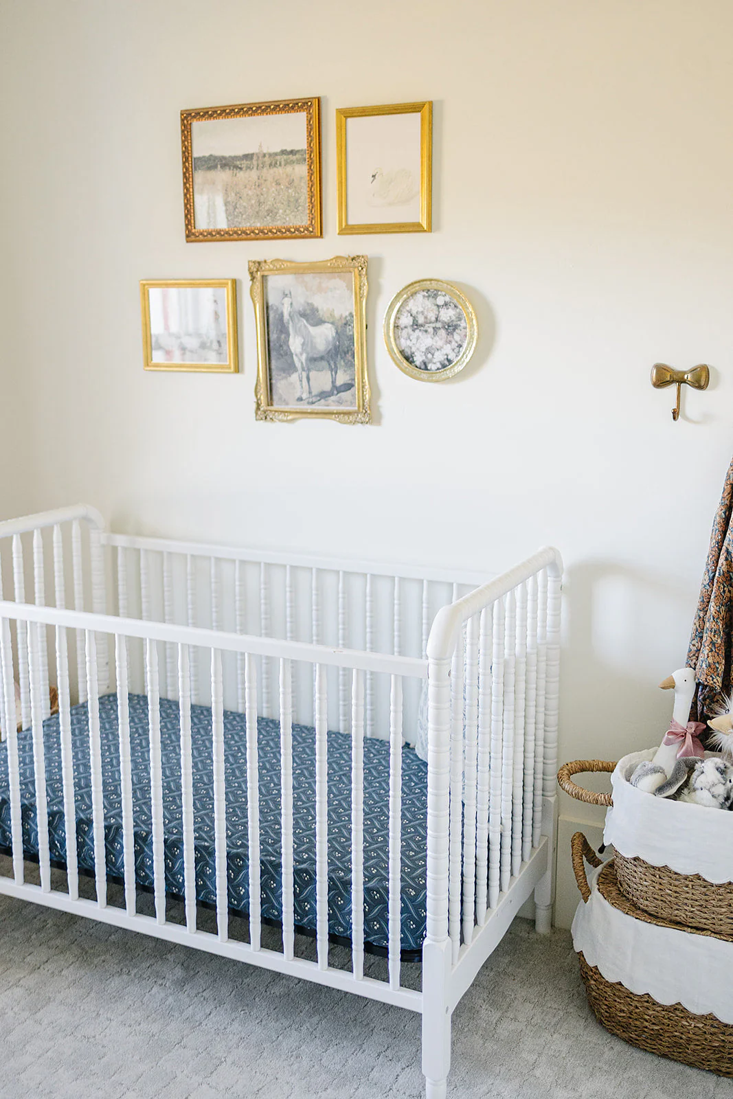 Navy Berry Muslin Crib Sheet - Image 5