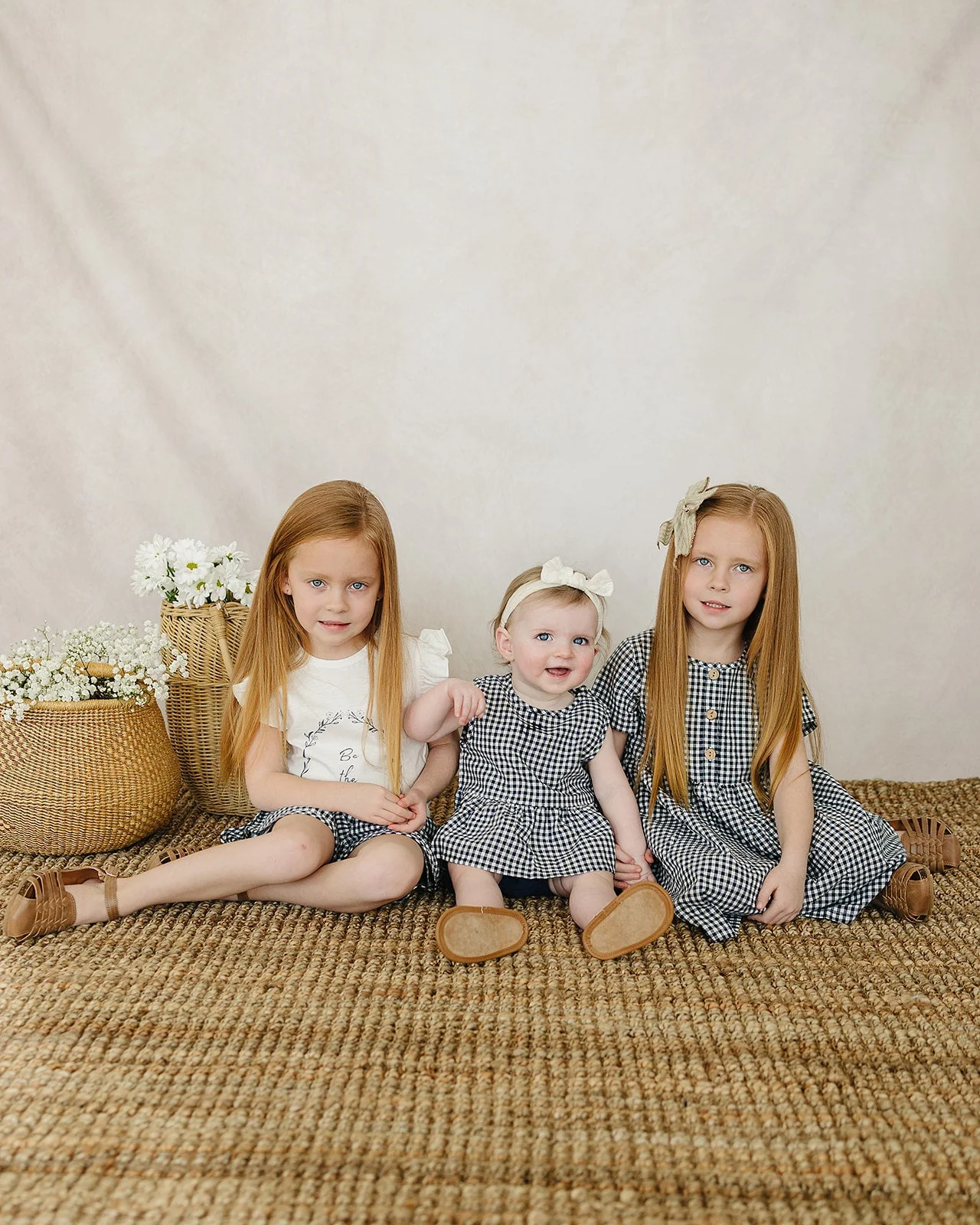 Navy Gingham Linen Cotton Dress - Image 7