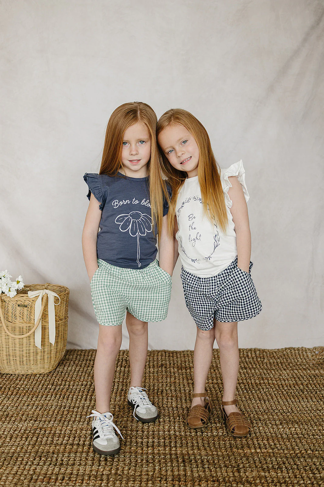 Navy Gingham Shorts - Image 4