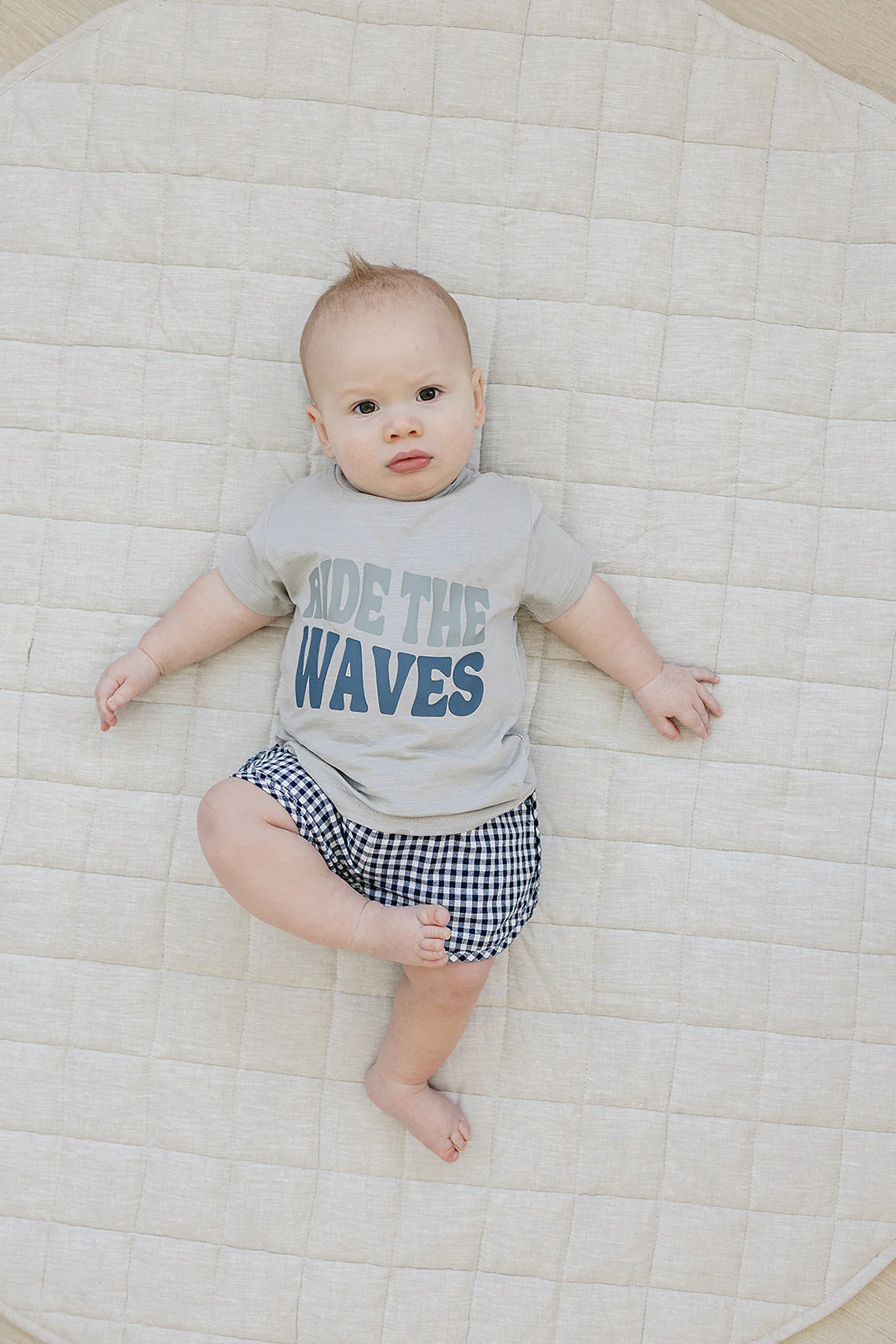 Navy Gingham Shorts - Image 5