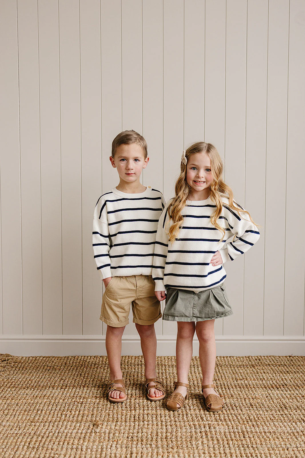 Navy Stripe Knit Sweater - Image 10