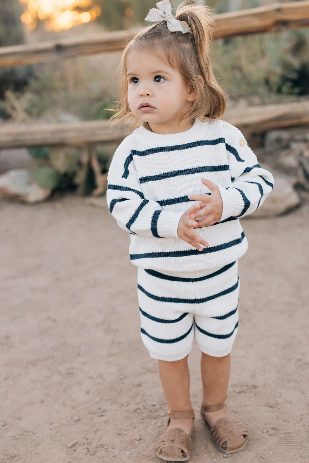 Navy Stripe Knit Sweater - Image 4