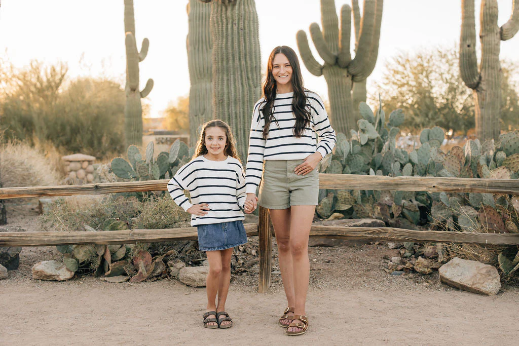 Navy Stripe Knit Sweater - Image 5