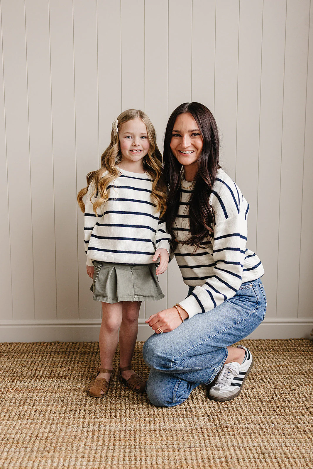Navy Stripe Knit Sweater - Image 8