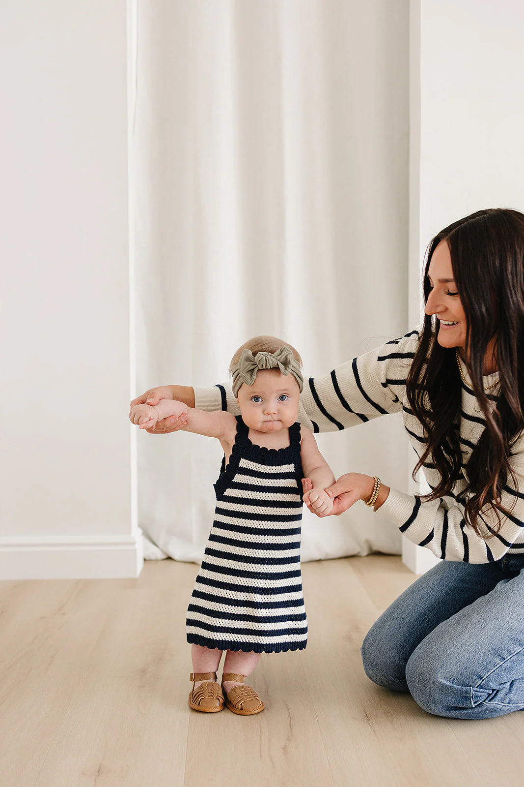 Navy Stripe Knit Tank Dress - Image 5