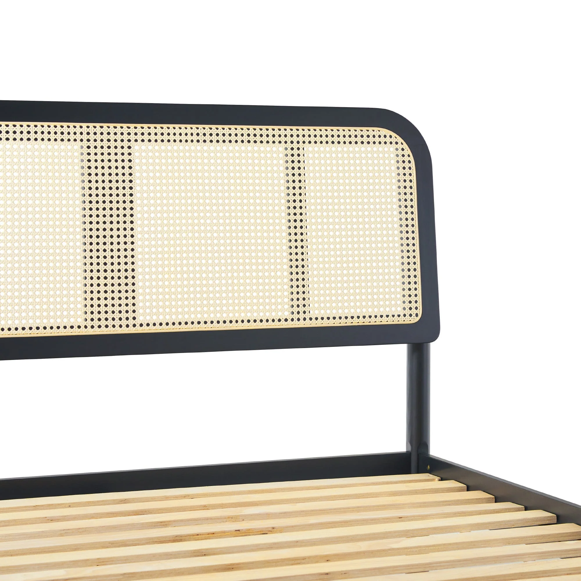 Neru Boho Curved Rattan-Headboard Bed Collection (Queen or King) - Image 8
