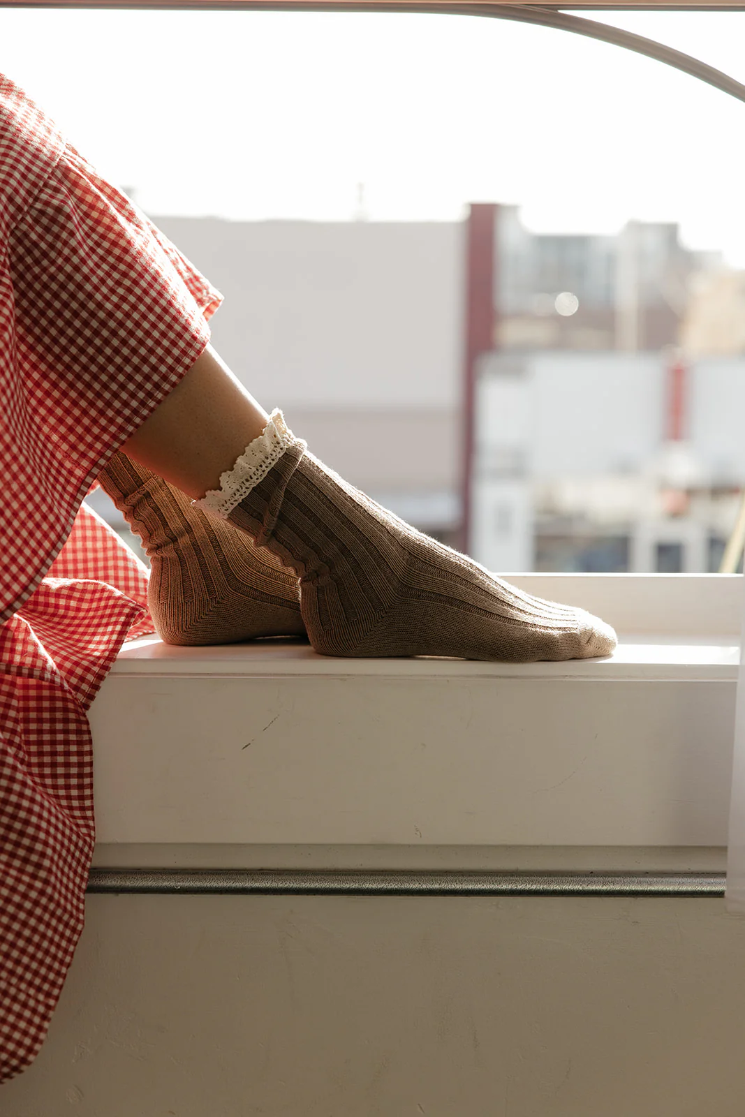 Neutral Ground Ruffle Socks - Image 2
