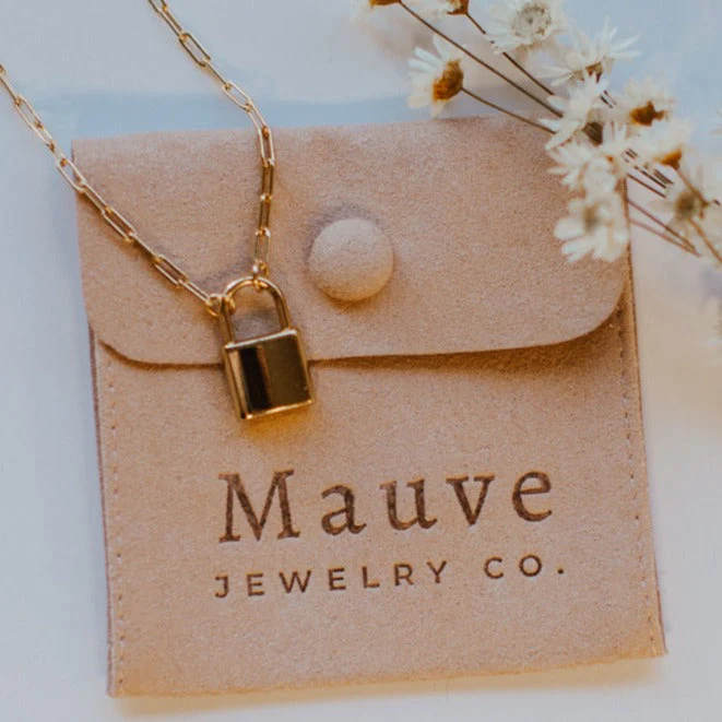 Newport Gold Filled Lock Necklace - Image 4
