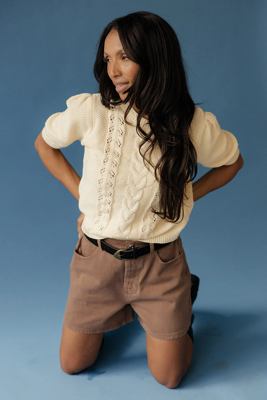 Oat + Honey Cable Knit Sweater - Image 6