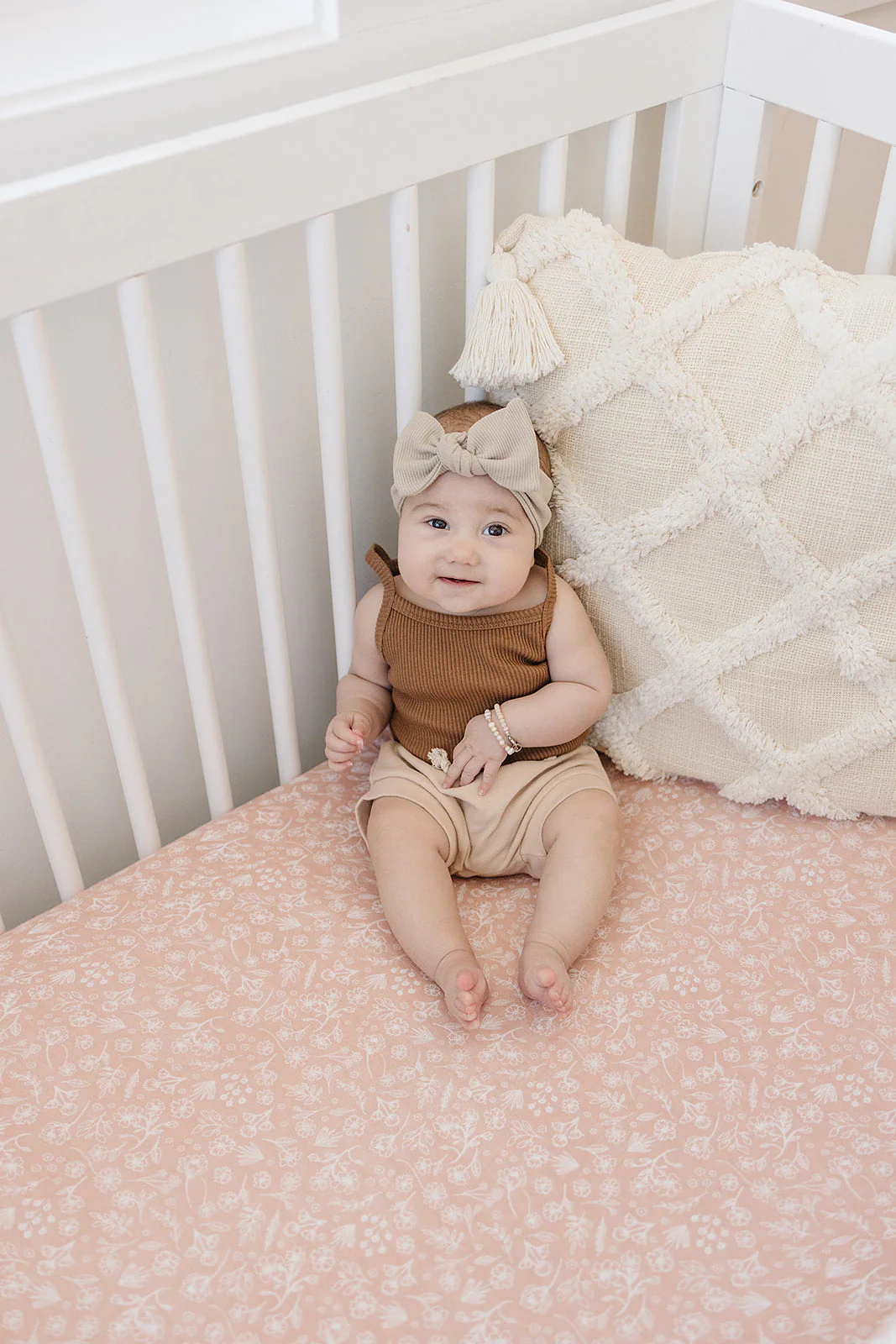 Oatmeal Organic Cotton Ribbed Head Wrap - Image 4