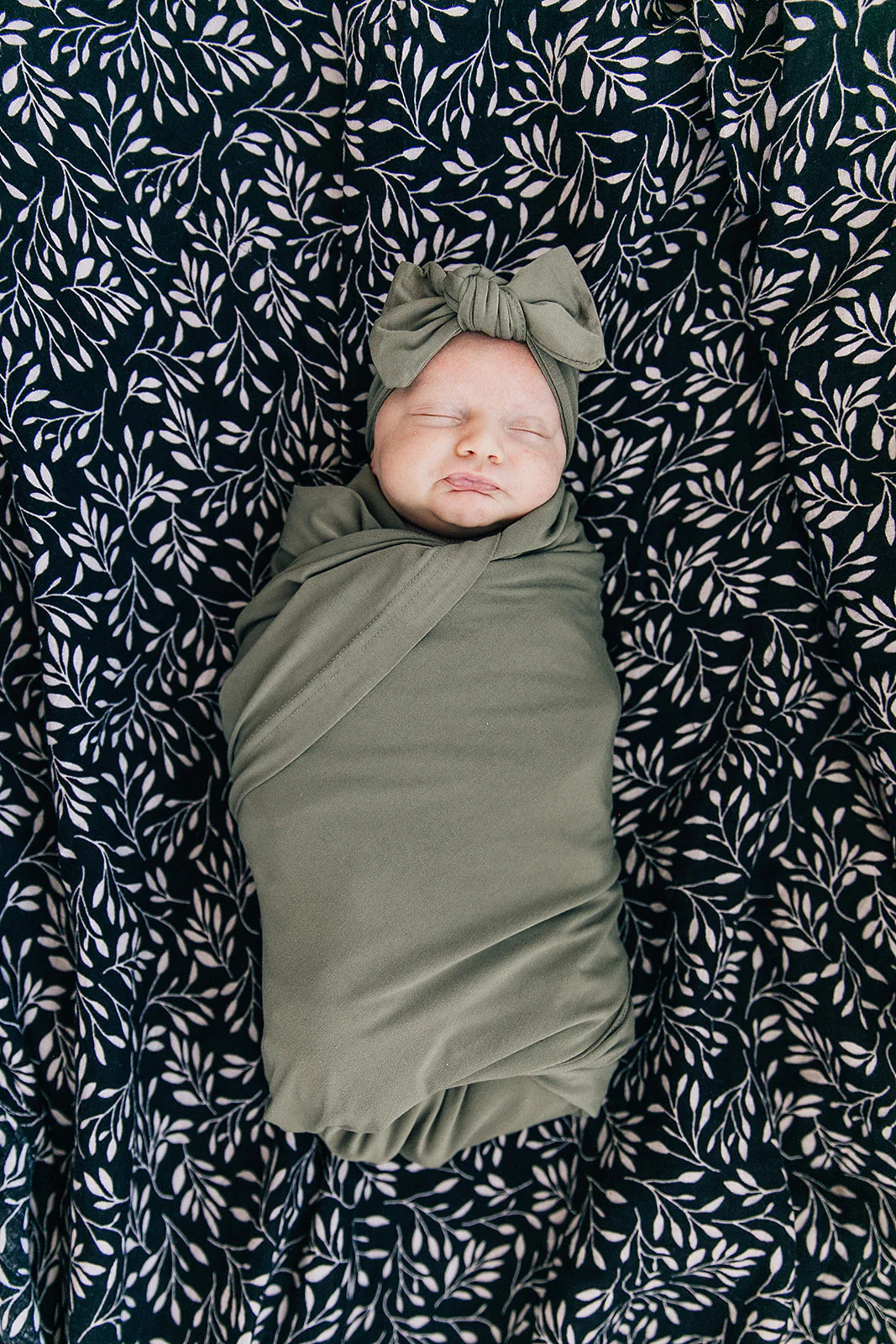 Olive Bamboo Hat OR Head Wrap Set - Image 2