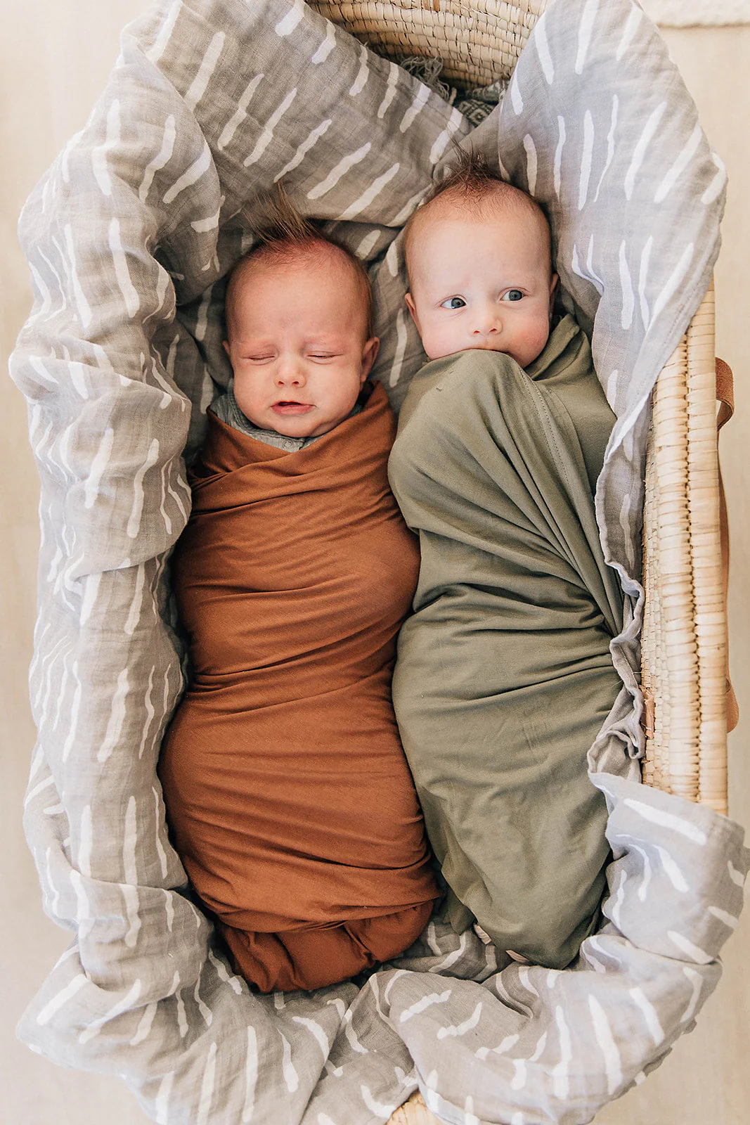 Olive Bamboo Stretch Swaddle - Image 10