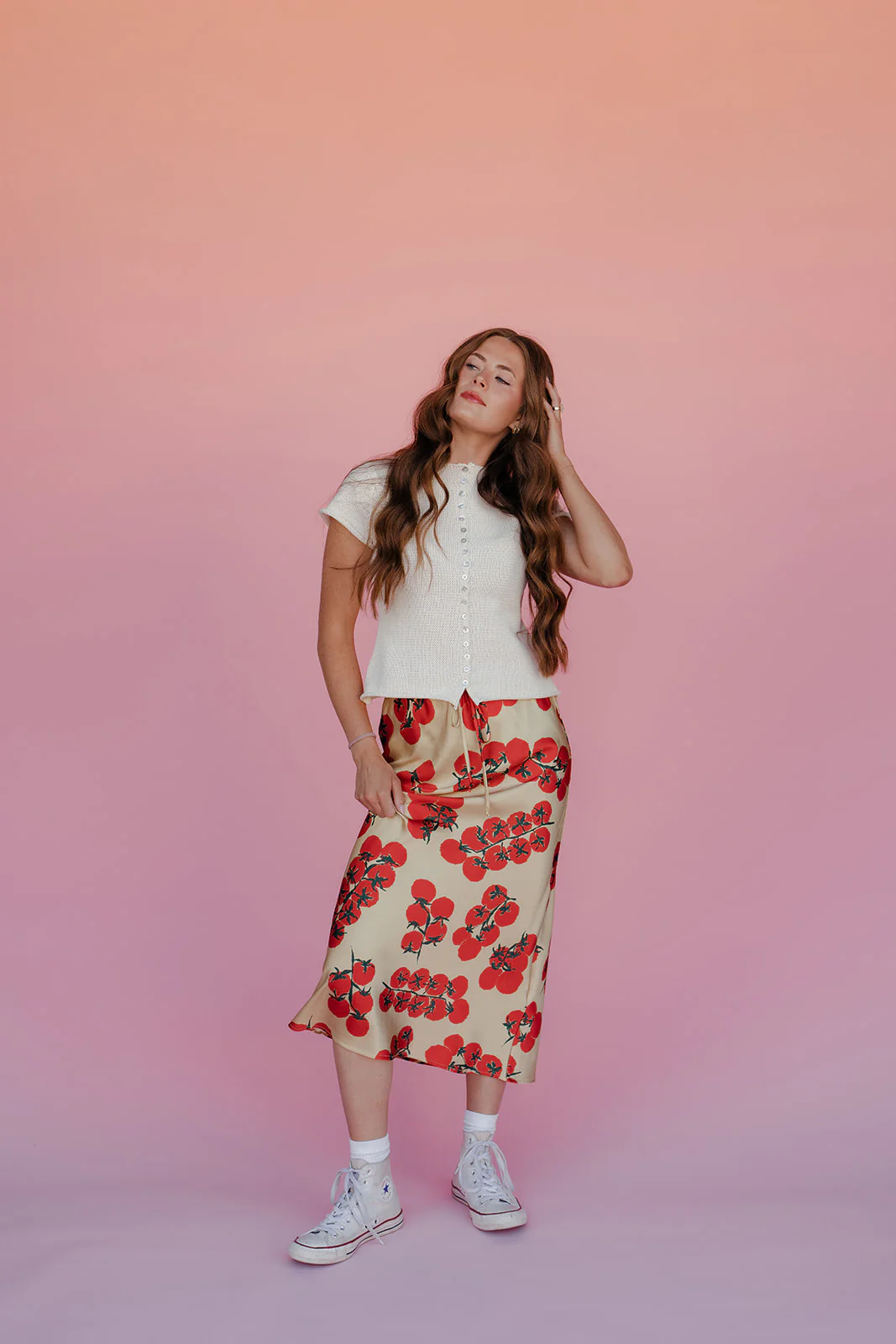 On The Vine Satin Skirt - Image 5