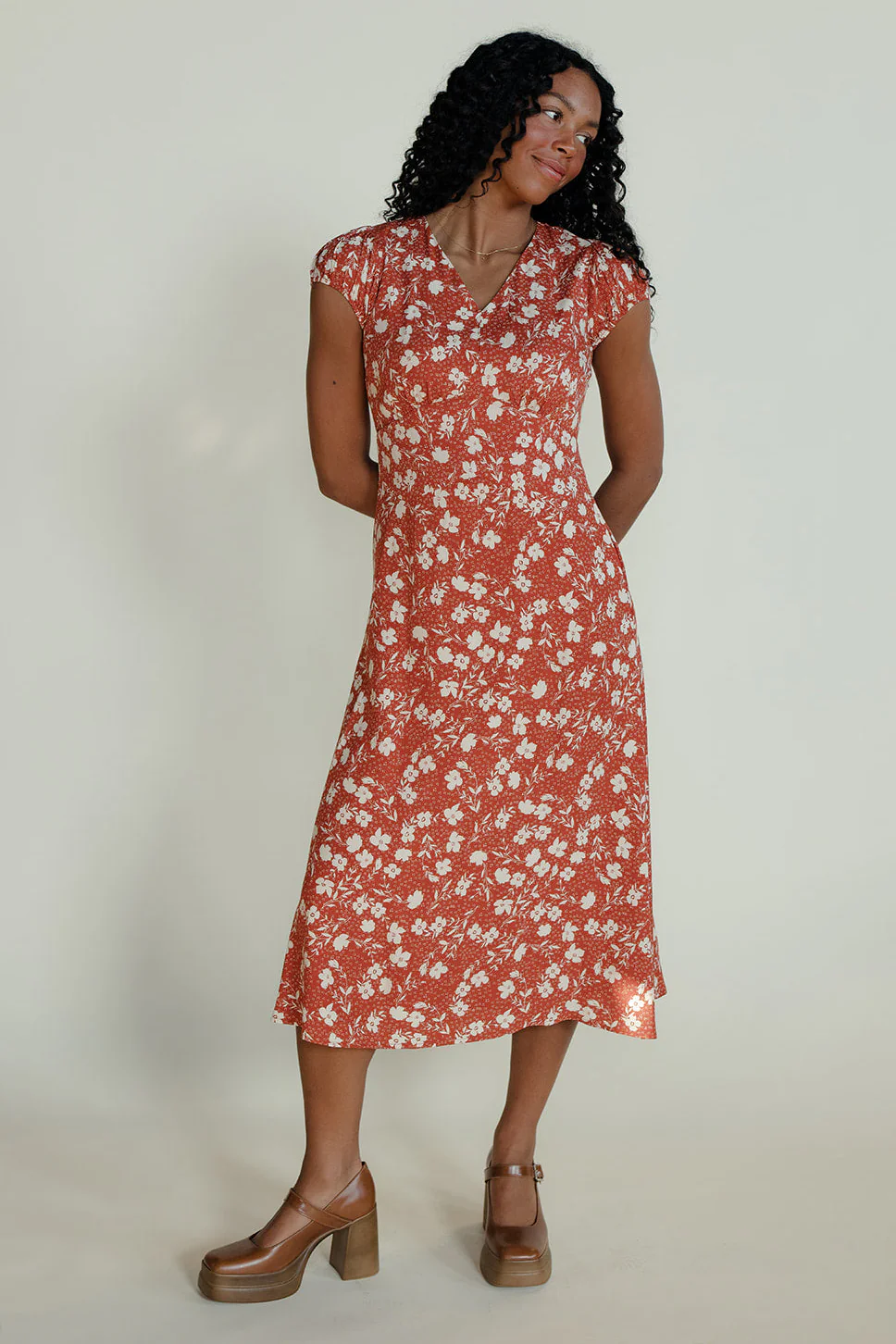 Painted Petals Floral Dress - Image 4