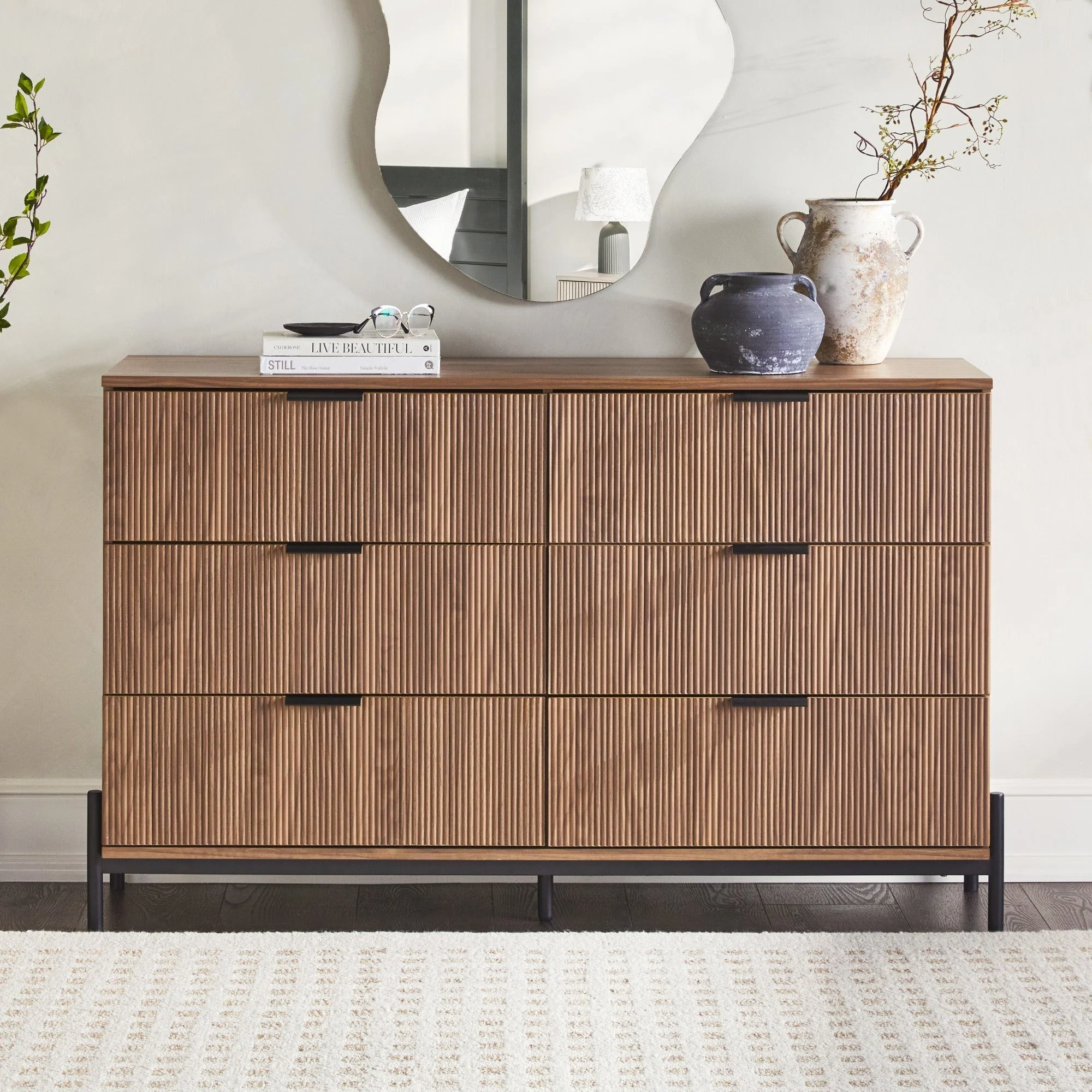 Paris Modern Scandinavian Reeded Dresser - Image 6