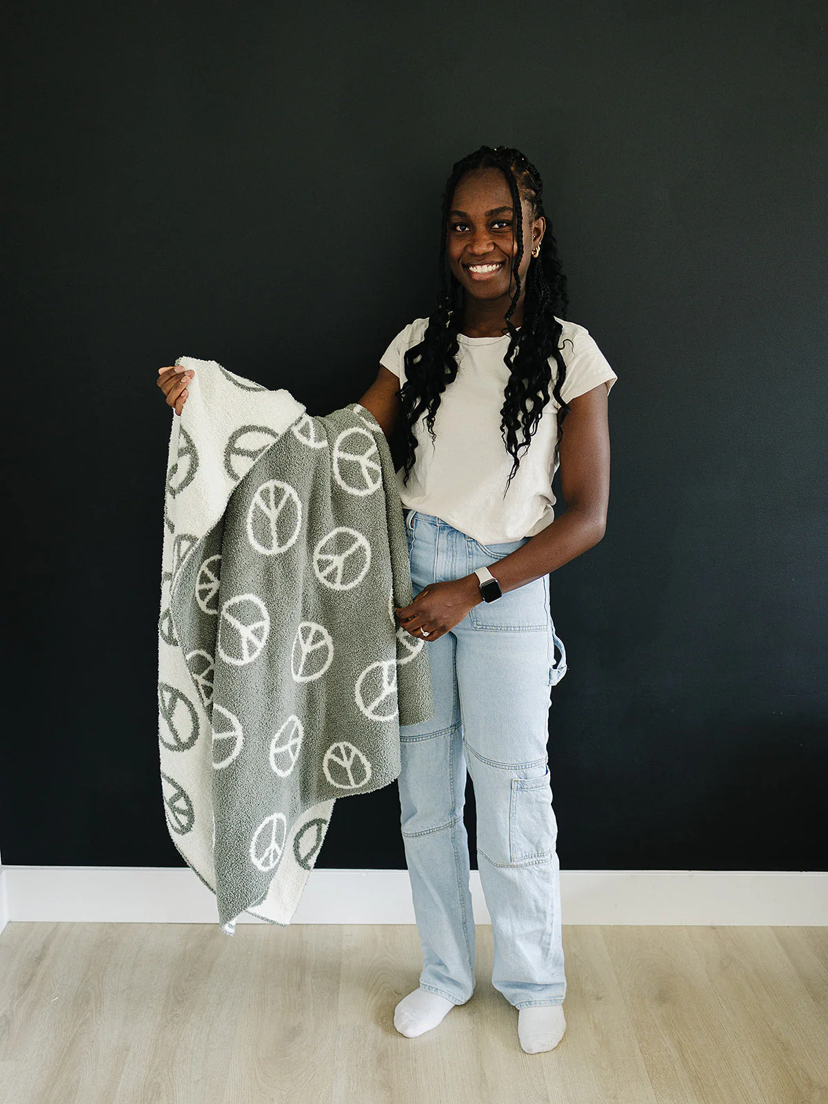 Peace Plush Blanket - Image 3