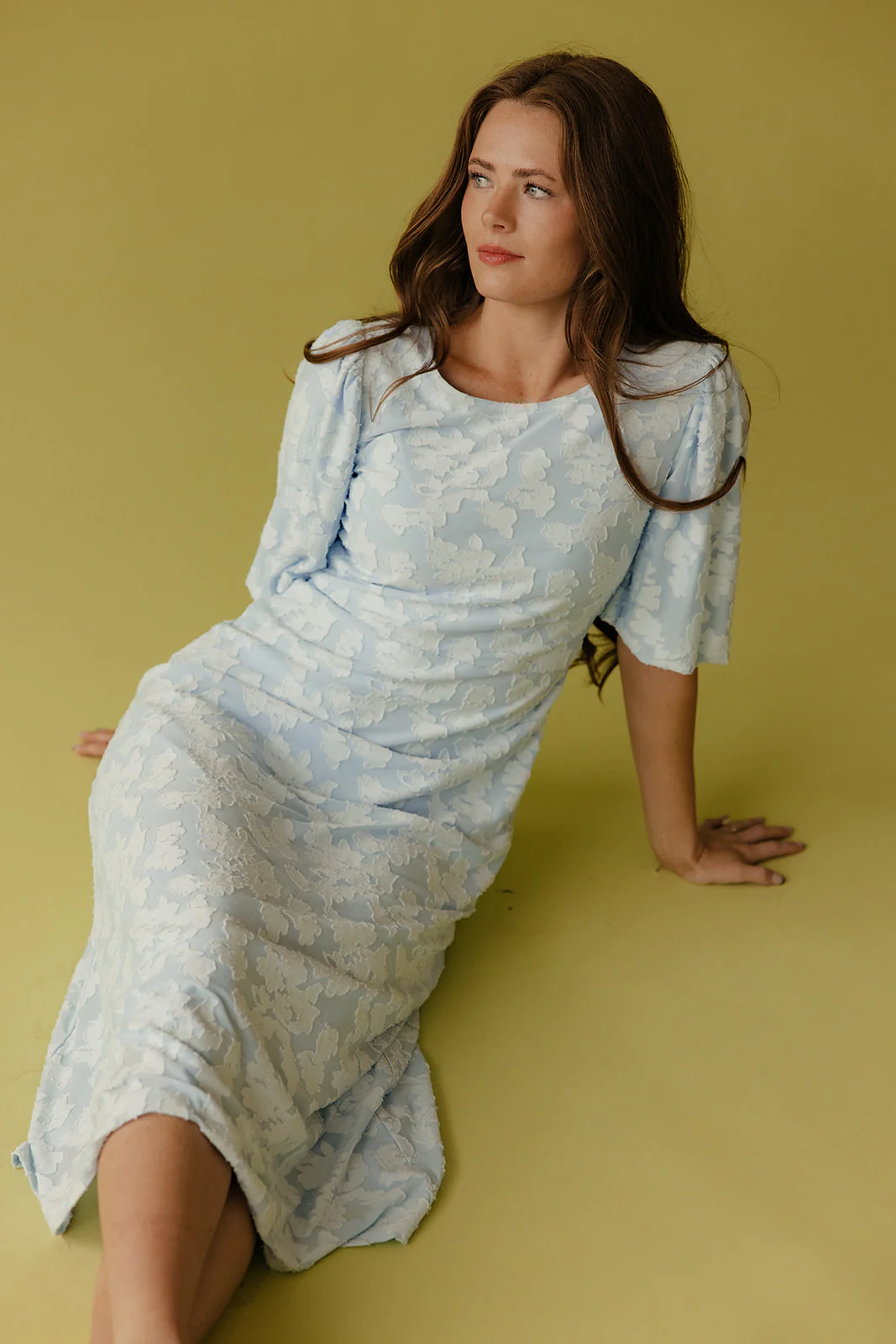 Pressed Petals Floral Embossed Dress - Image 12