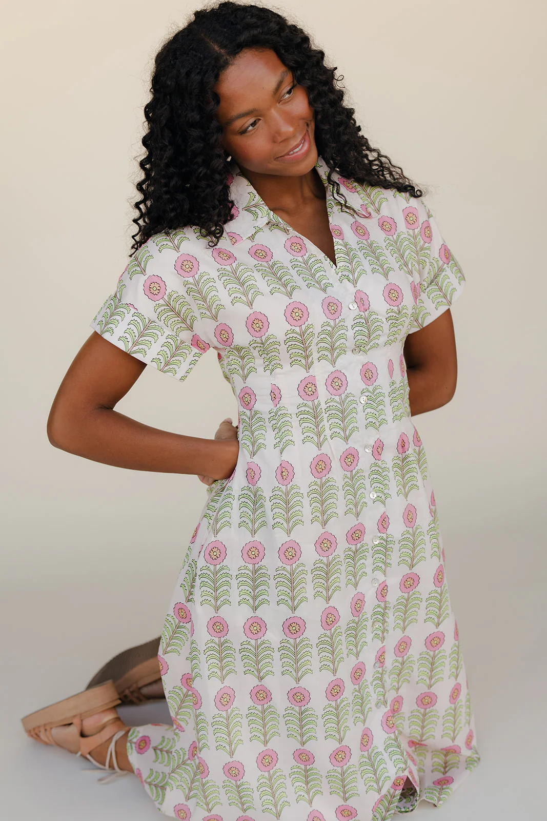 Pretty In Petals Midi Dress - Image 5