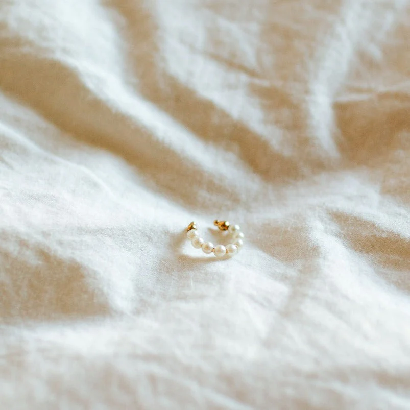 Princess Gold Filled Pearl Ear Cuff - Image 4