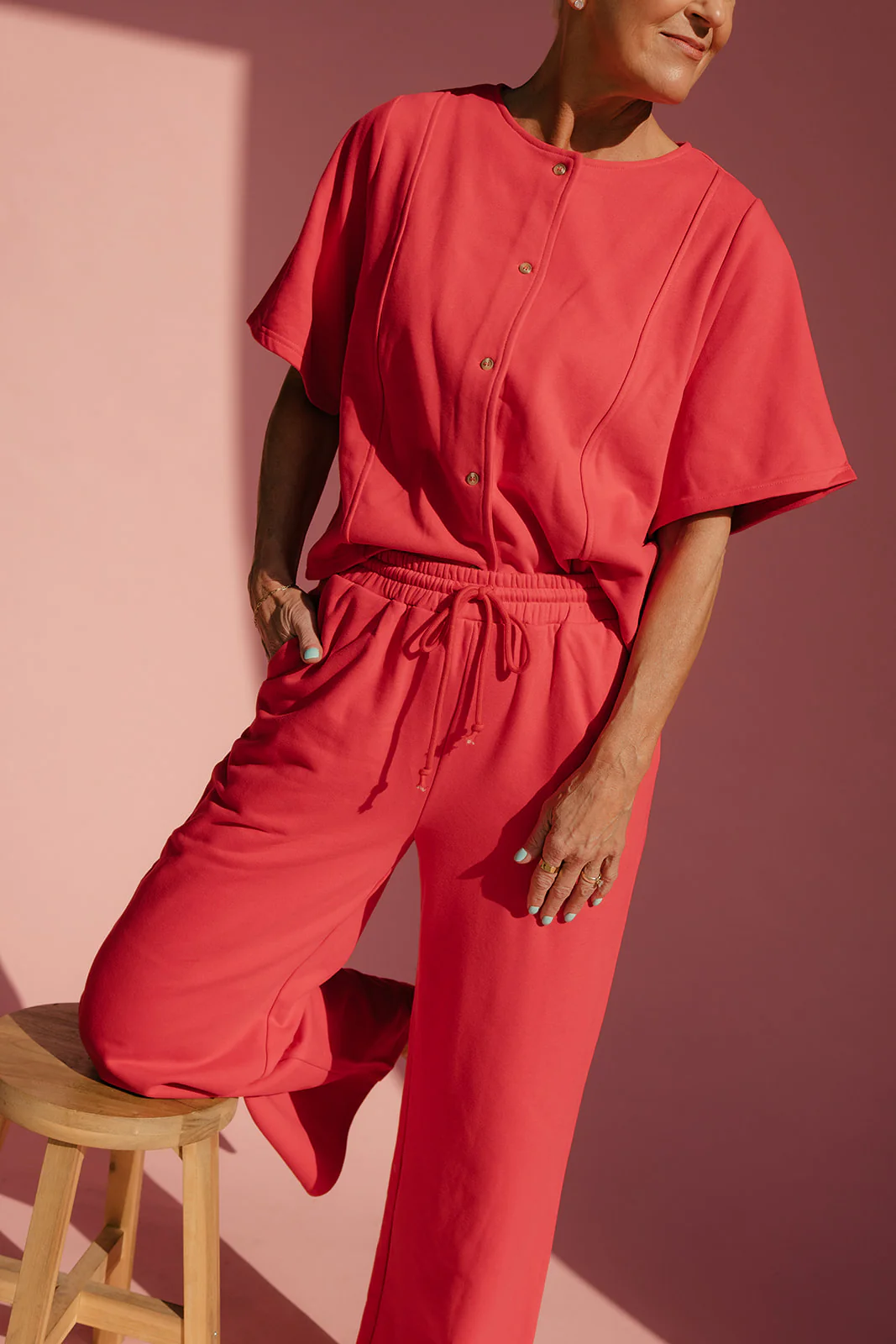 Red Hot Button Blouse