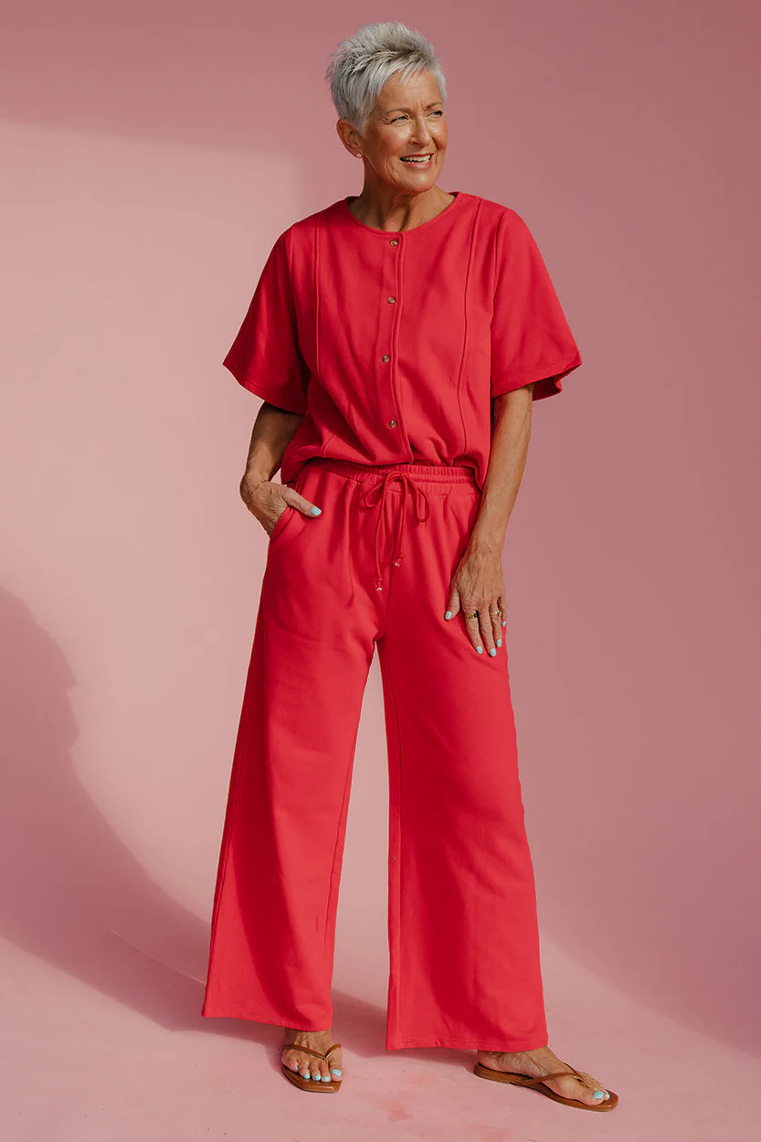 Red Hot Button Blouse - Image 3