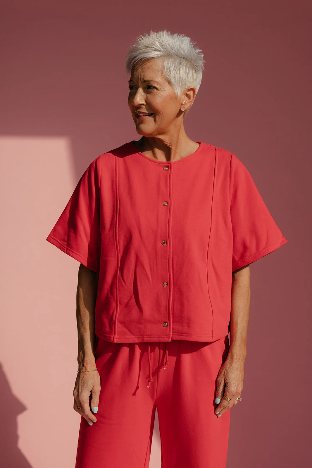 Red Hot Button Blouse - Image 4