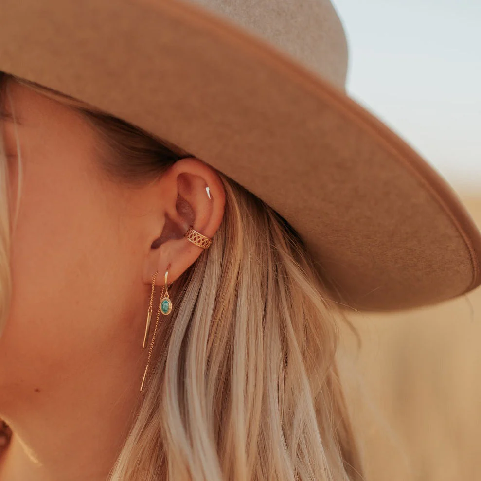Riley Turquoise Hoops - Image 4