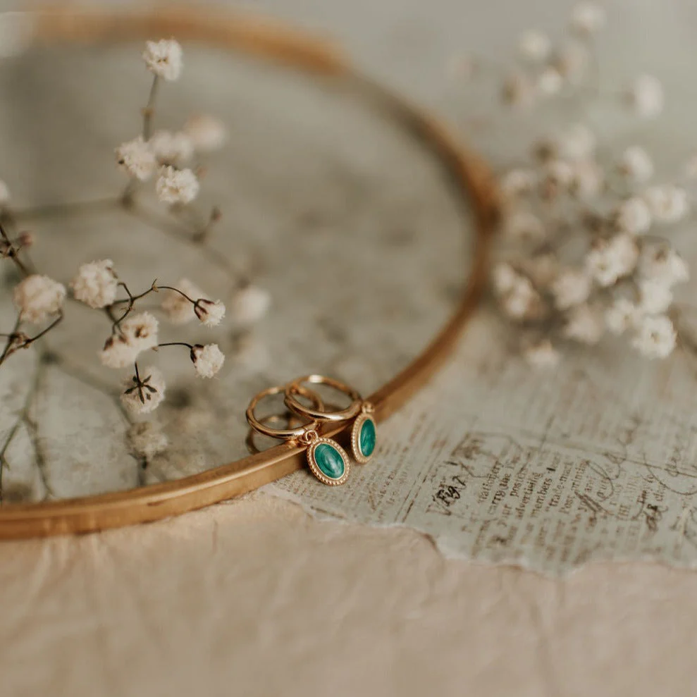 Riley Turquoise Hoops - Image 5