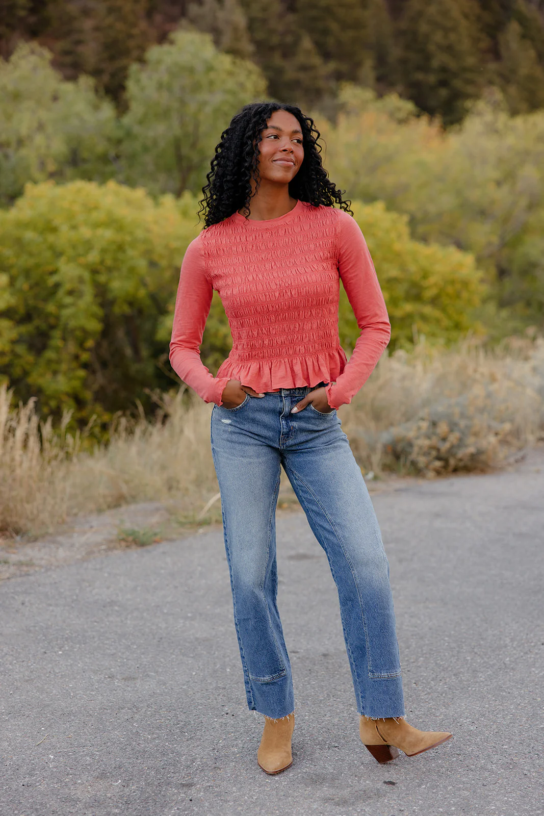 Rosewater Smocked Blouse - Image 6