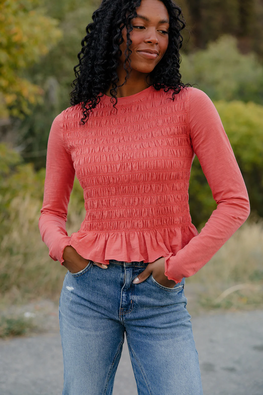 Rosewater Smocked Blouse - Image 7