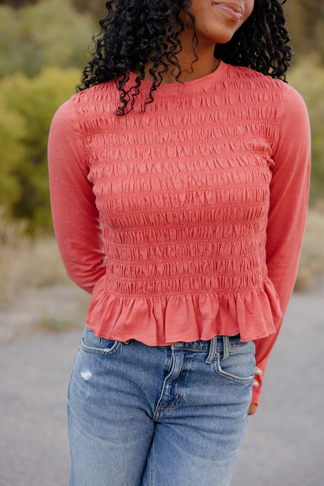 Rosewater Smocked Blouse - Image 8