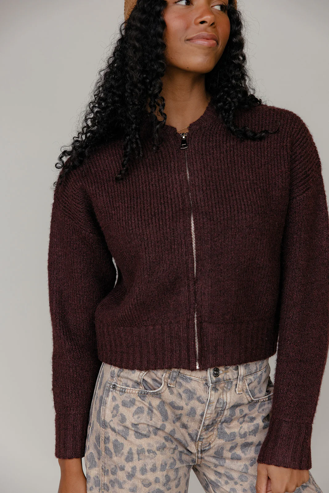Rosewood Zip Sweater - Image 3