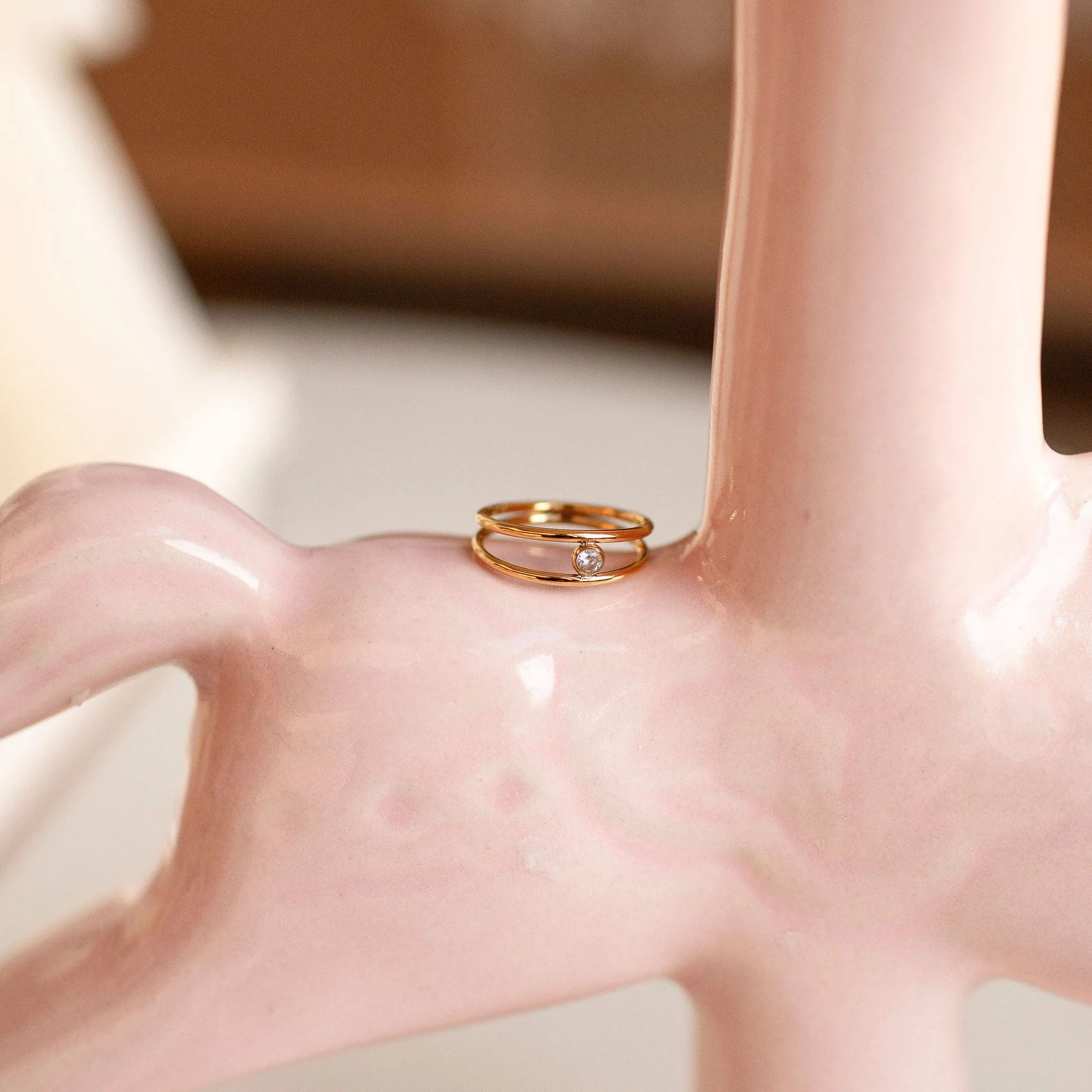 Rosie Double Band Diamond Ring - Image 2