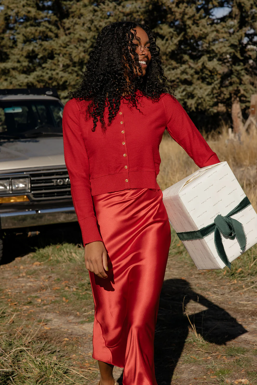 Ruby Flame Satin Skirt - Image 9