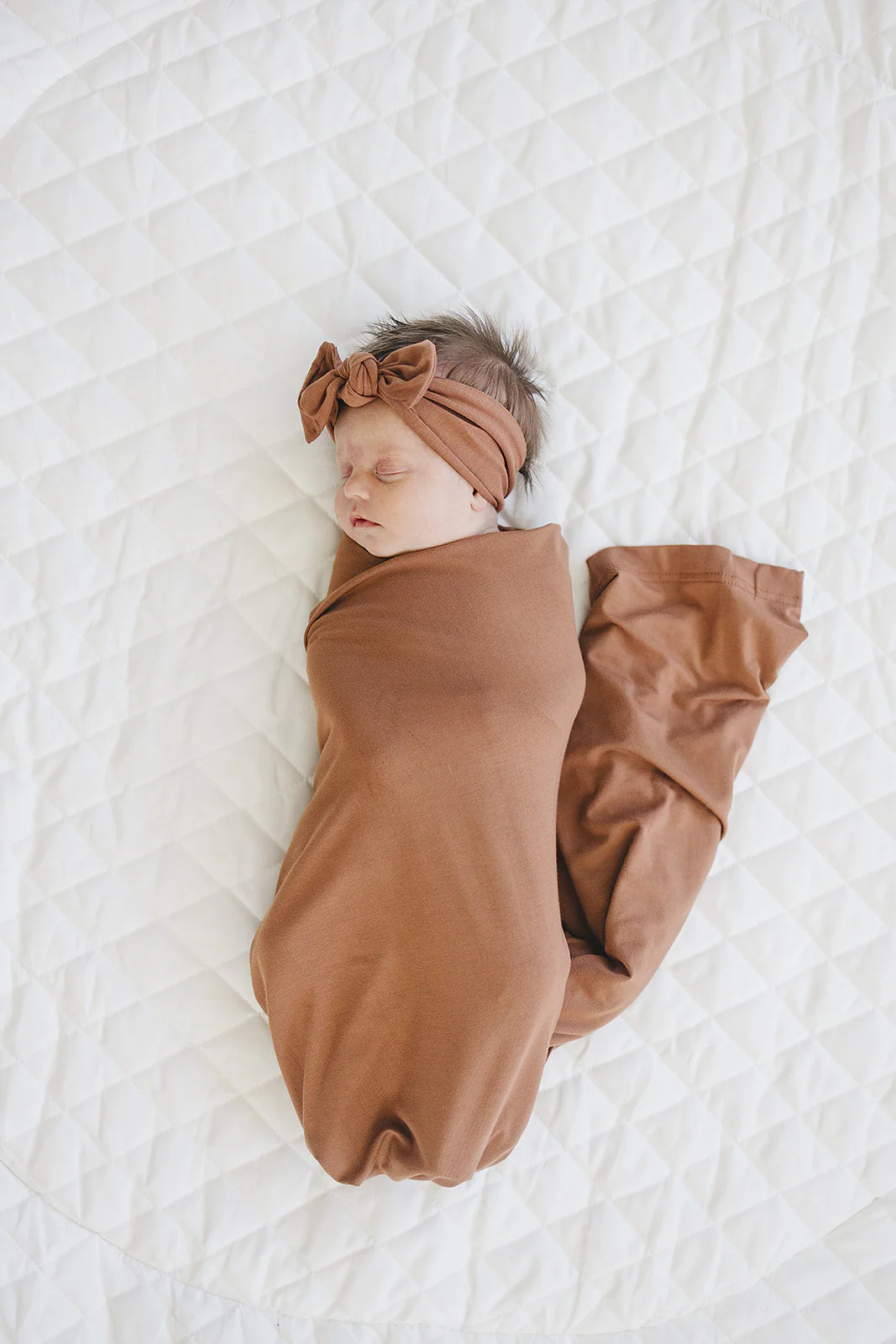 Rust Bamboo Stretch Swaddle - Image 6