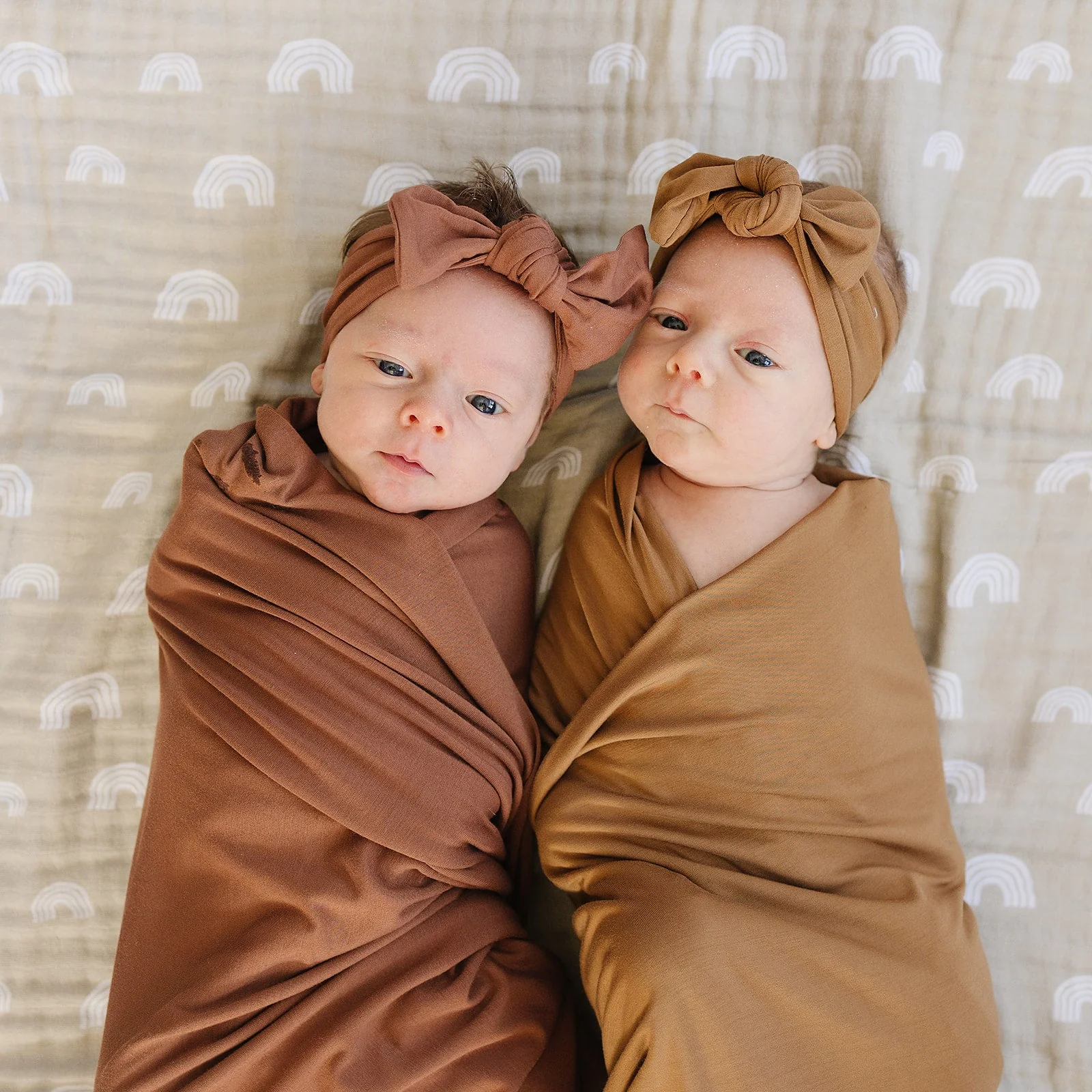 Rust Bamboo Stretch Swaddle - Image 8